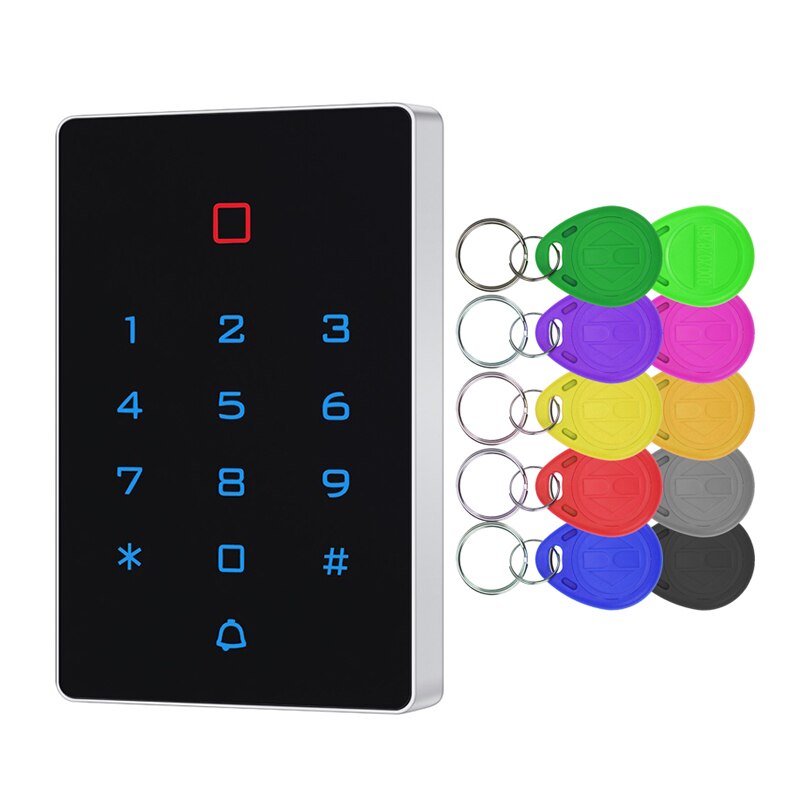 125khz RFID Proximity EM Card Digital Keypad card reader Backlight Touch reader door lockwiegand 26 output Access Control system