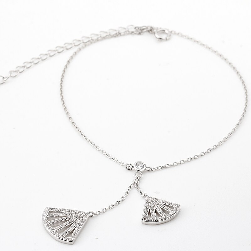 Tobilleras de para mujer, pulsera de plata de ley 925 en la pierna con decoración de concha, sandalias, tobilleras para pies de playa, joyería