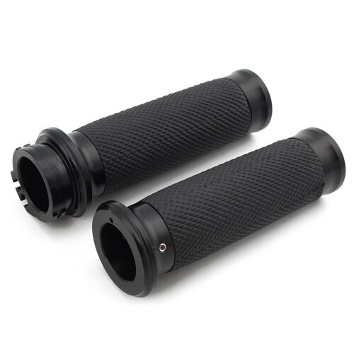 Motorrad Hand Griffe 1 Zoll 25mm Lenker Griffe Gummi Schwarz für Harley Touring Road King Softail Bobber Cafe Racer universal: Black