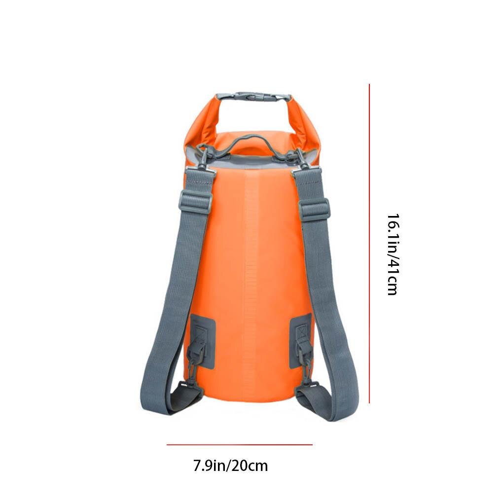 PVC Bag Waterproof Beach Swim Backpack Bucket Pouch for Kayaking Boating Fishing: Orange 10L