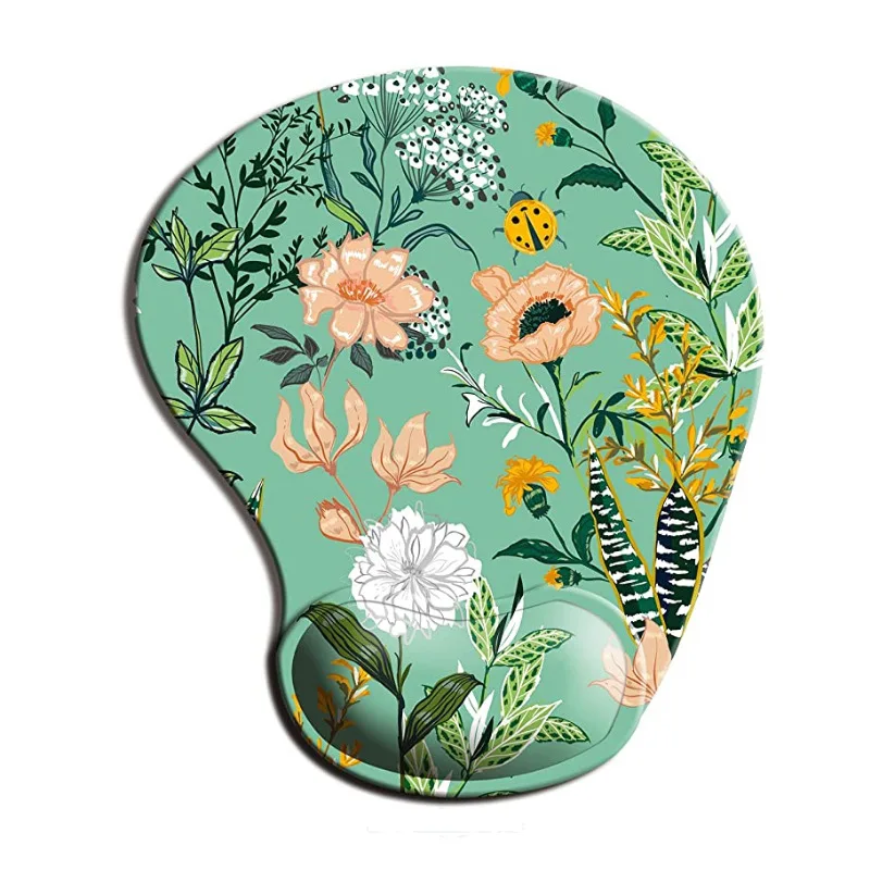 Ergonomic Mouse Pad Wrist Rest Non-Slip Rubber Desk Mat Pad Under Hand Office Mouse Carpet Wristband Wrist Support Accessories: MULTI