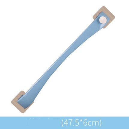 Zelfklevende Handdoek Hanger Rack Handdoek Houder Rekken Wall Mounted Badkamers Plank Wc-papier Houders Badkamer Hanger Organizer: A-Blue-L