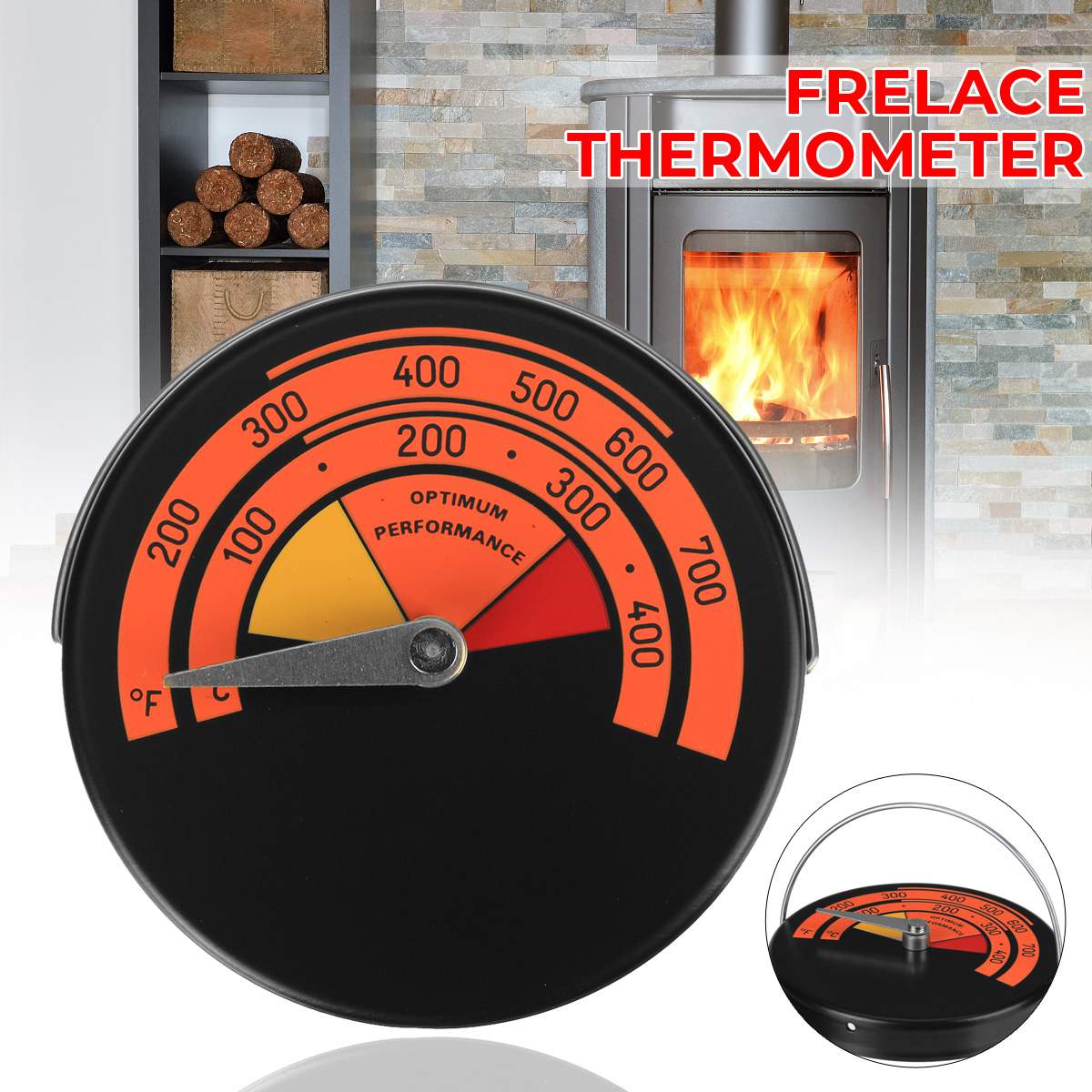 Thermomètre de poêle à bois - Poêle à bois magnétique Poêle à bois