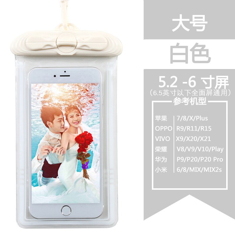 Waterproof phone bag Diving phone bag Swimming Surfing Bags Multi-function Waterproof bags Sports bag Mobile phone sealing bag: L3