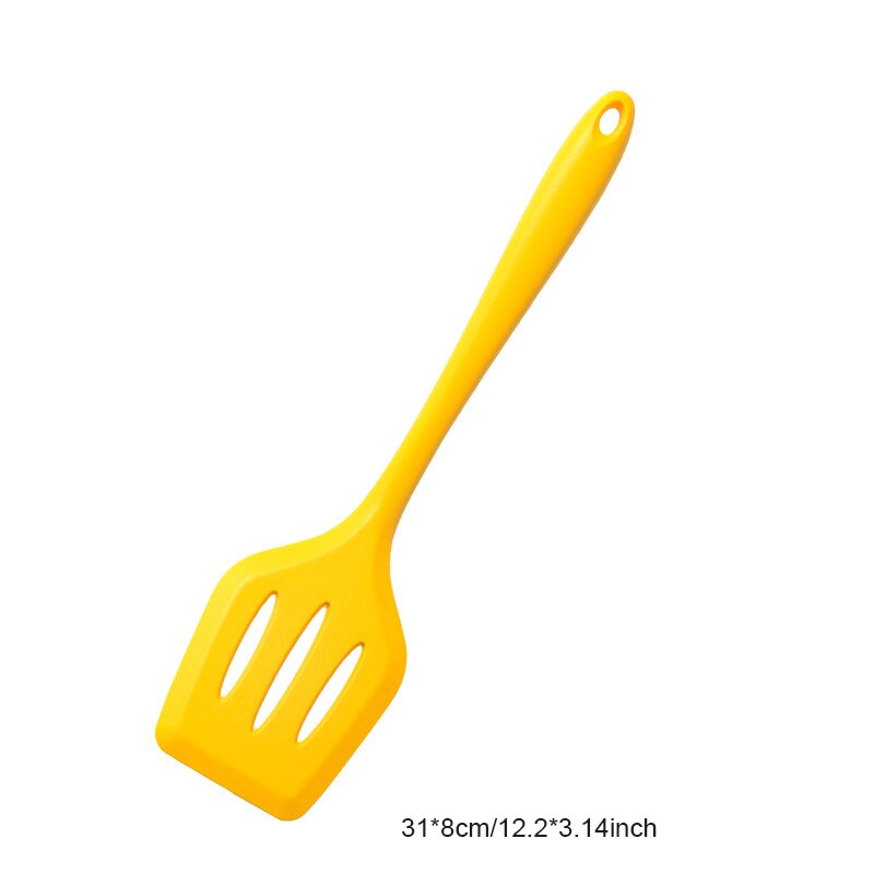 Ensemble d'ustensiles de cuisine en Silicone, résistant à la chaleur, spatule sur le bâton, pelle, ustensiles de cuisine, Gadgets, accessoires: E