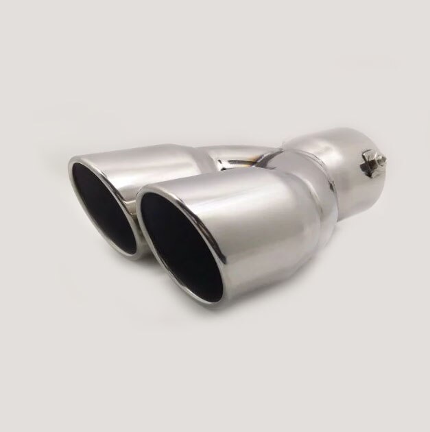 Embout Échappement Double Universel 6.2cm Acier Inoxydable - Style Sportif Voiture Modifiée Yctze