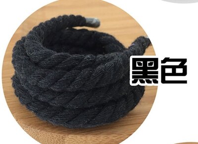 8mm drei-strang farbe baumwolle seil twist bündel seil kordelzug seil tasche dekorative seil diy zubehör: black