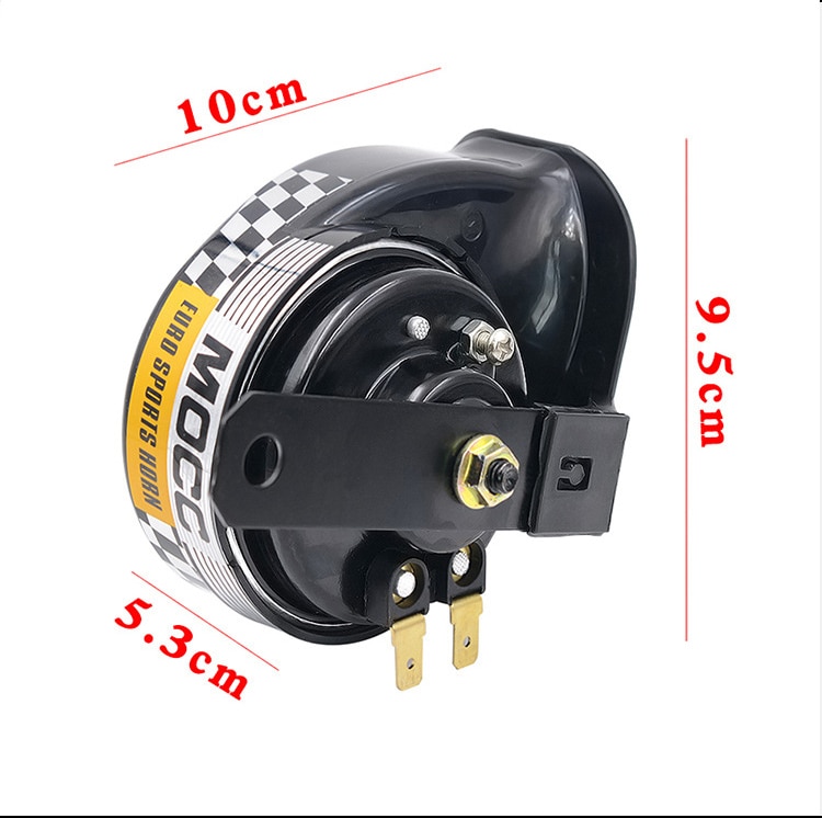 Uniwersalny wodoodporny głośny ślimak trąbka pneumatyczna syrena 115dB dla 12V ciężarówka motocykl elektroniczny klakson ślimakowy motocykl głośny głośnik