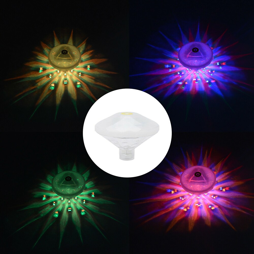 Subacuous-Lámpara de diodo emisor de luz flotante de ahorro de energía, resistente al agua, Multicolor, para piscina