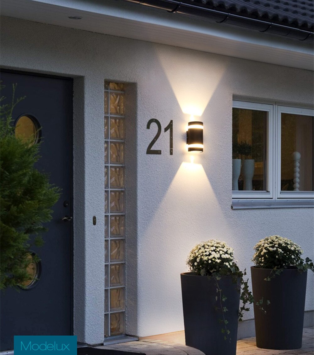 Dubbele Kop Wandlamp Outdoor Waterdichte Binnenplaats Wandlamp Villa Gang Trap Balkon Exterieur Wandlamp