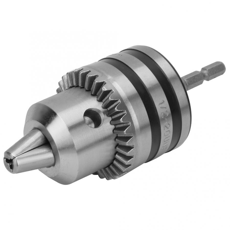 Electric Drill Chuck 3.0-16MM 1/2-20UNF Drill Chuck Adapter Kit Key Type Drill Chuck with Hex Head Adapter