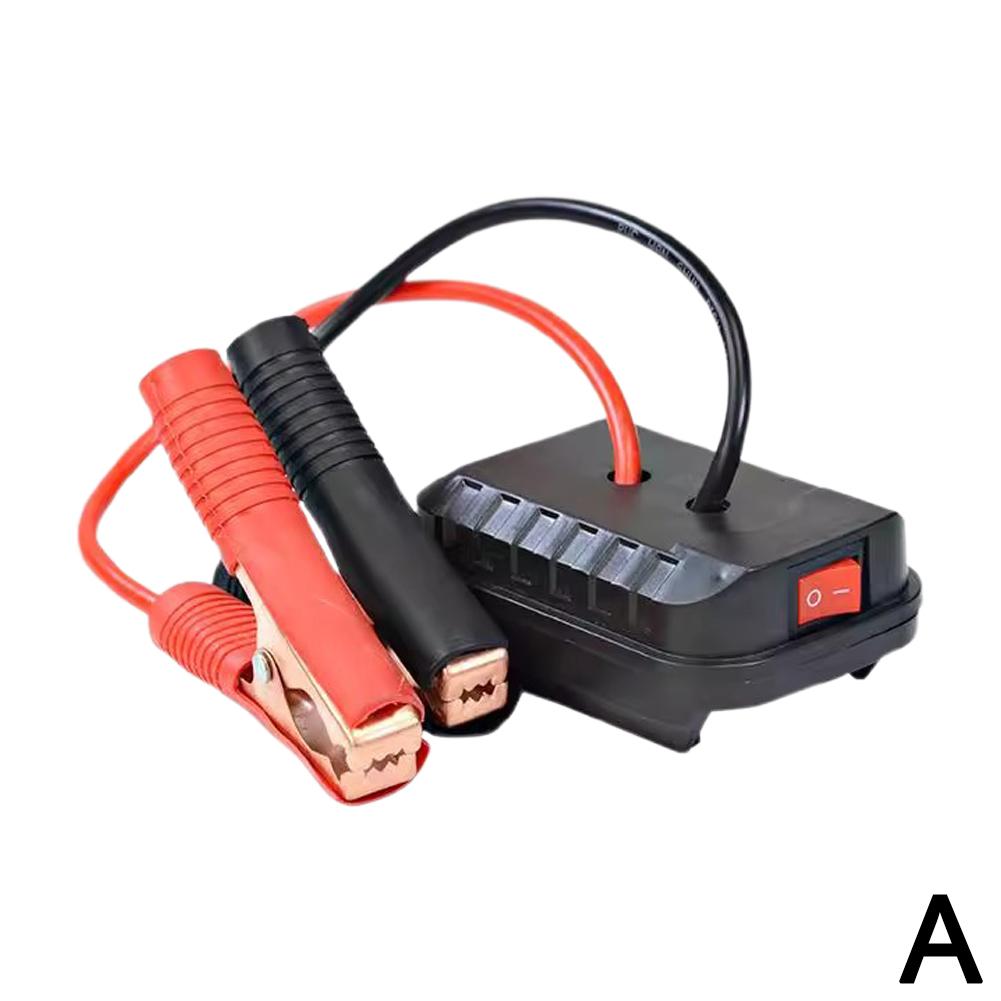 Arrancador de emergencia de coche para Makita, adaptador de Cable de refuerzo, convertidor de batería de litio, Clip de cargador, encendedor automático, arrancador de batería DIY F0B2: Blanco