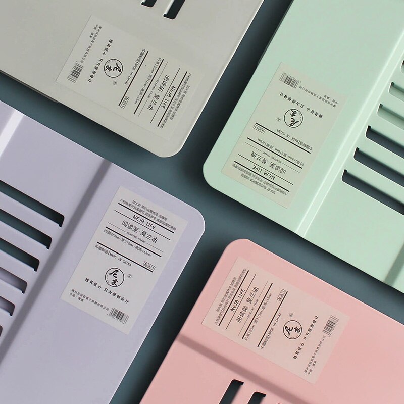 Opvouwbare Morandi Kleur Metalen Boek Houder Stand Voor Lezen Verstelbare Boeken Stand Kawaii School Kantoorbenodigdheden