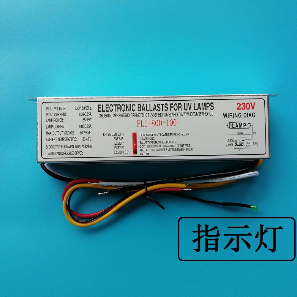 PL1-800-100W 230V Germicidal Lamp Electronic Ballasts UV Ballast for UV Lamps TUV36T5HO TUV55WHO TUV75WHO TUV95WHOPL-L