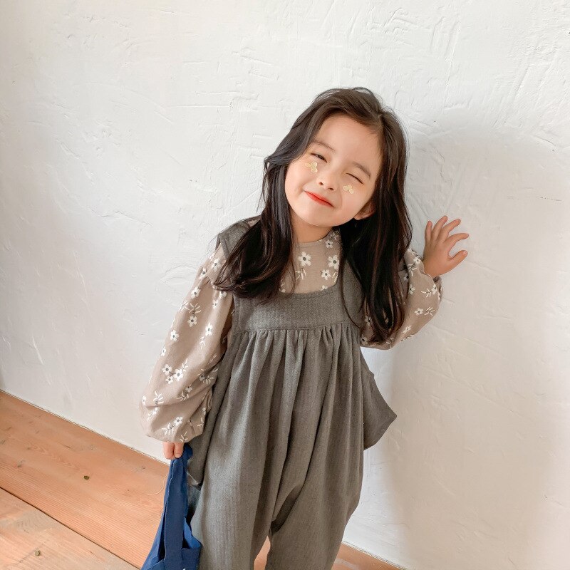 Tute E Salopette Delle Ragazze di Autunno e Inverno Nuovo Allentato Pantaloni dei bambini Del Bambino di Modo Casual Pantaloni Del Bambino Tute E Salopette Ragazzi