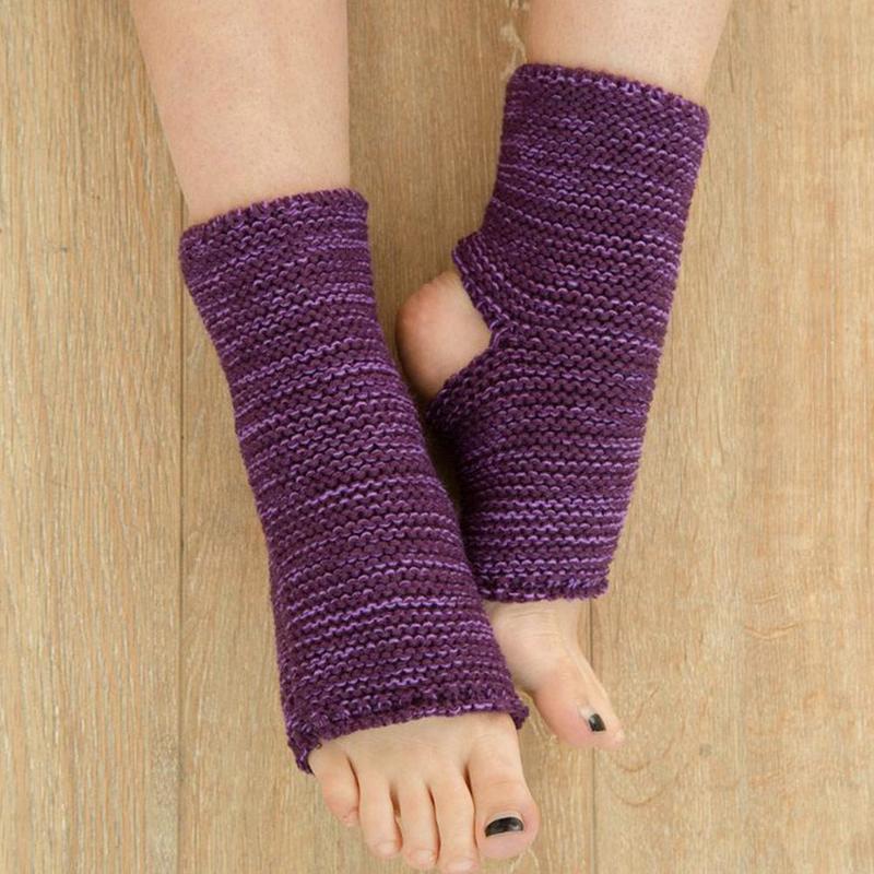 Nuevos calentadores de paso de baile, Protección deportiva de punto de pie, cubierta de mallas calientes, botas de lana lisa, conjunto de envoltura para piernas, soporte de pierna de algodón