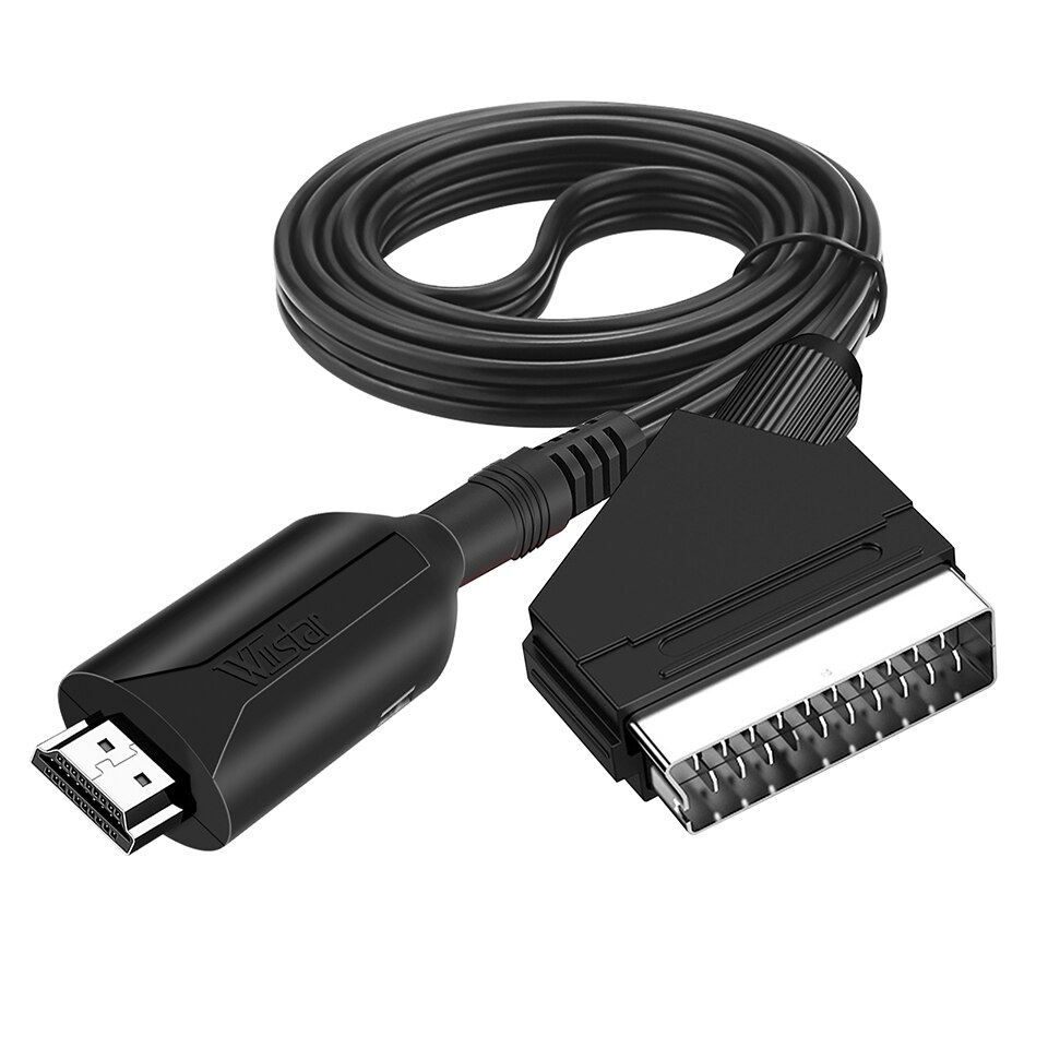 HDMI-kompatibel zu SCART Kabel Konverter HDMI in Scart Out Video Audio Konverter Adapter für HDTV DVD