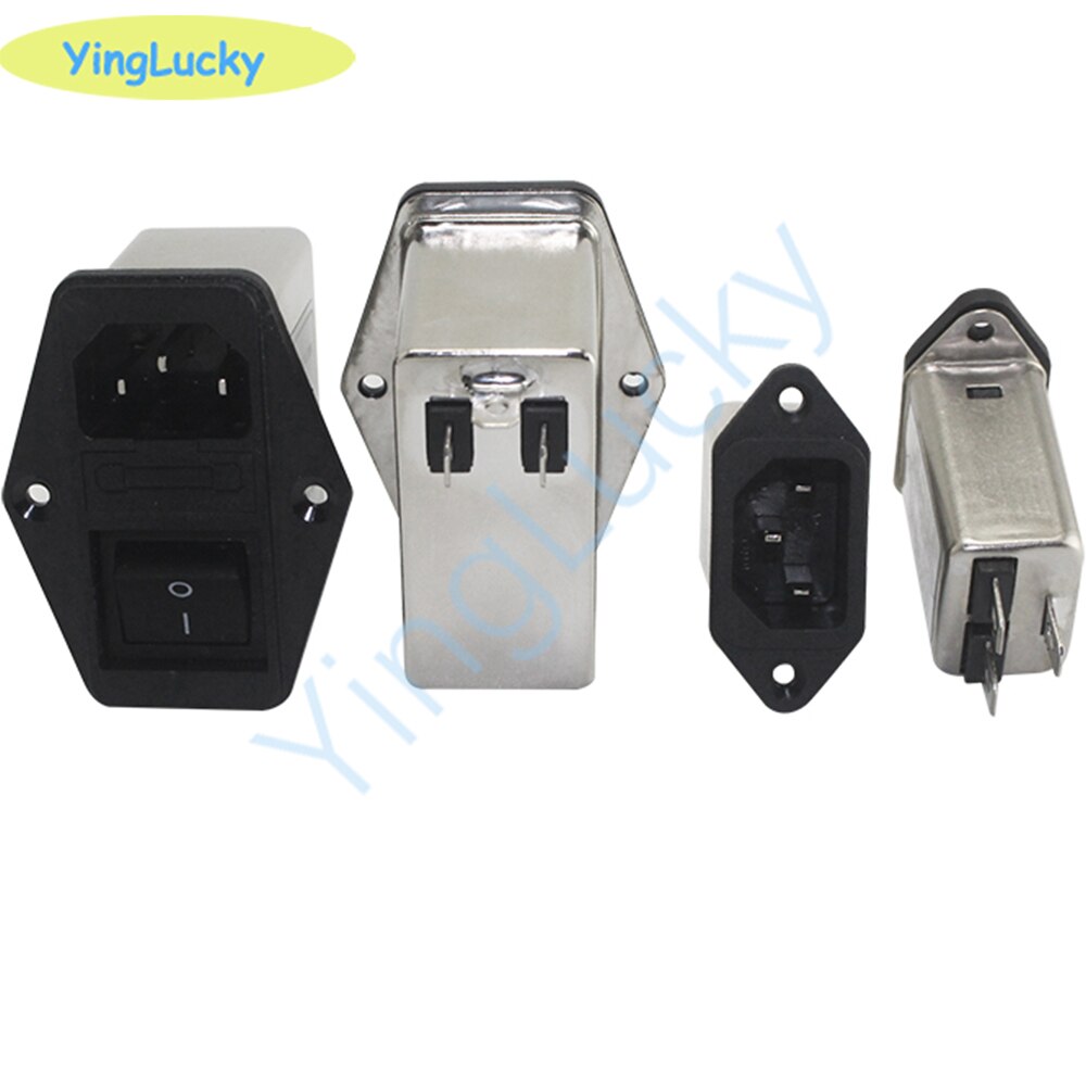 Arcade 6A10A 250V Power Switch AC Power Outlet With Triple Rocker Switch Fused Module Plug For 3D Printer Parts arcade machine