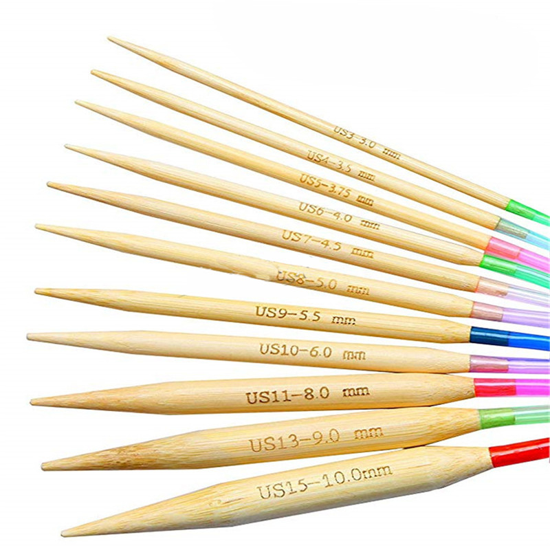 KOKNIT 18pcs Circular Knitting Needles Set Scissors Markers Sewing Accessories Set DIY Yarn Craft Weave Knit Tools With Bag