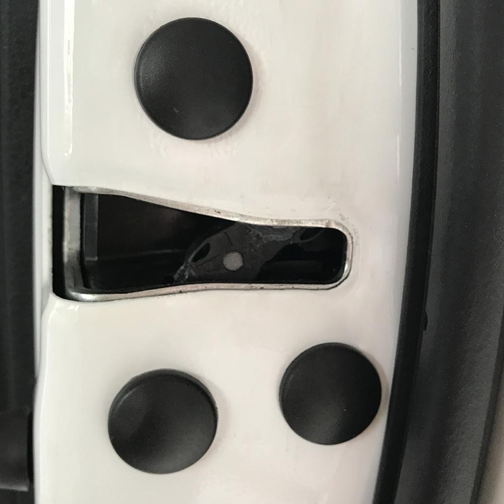 12 stuks zwarte universele auto deurslot schroefbeschermer sticker afdekking schroeven dop anti-roest accessoires interieurbekleding afdekkingen styling