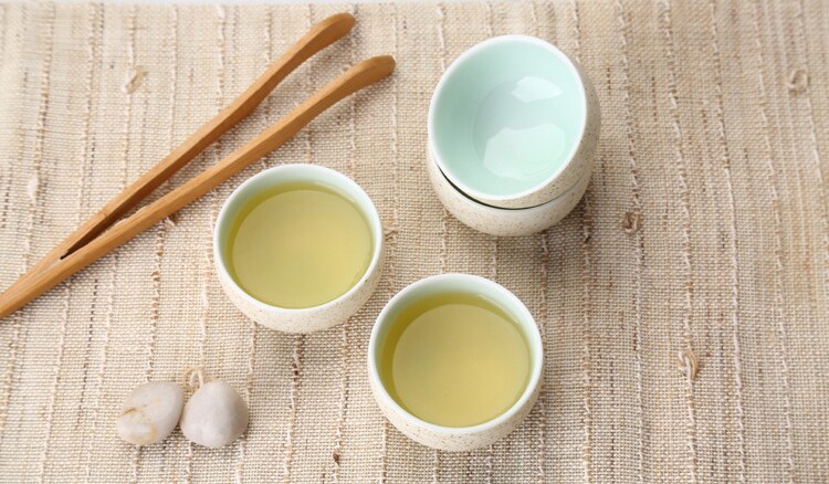 Taza de té hecha a mano en forma de tambor de cerámica áspera, taza de té de porcelana china de grado superior de horno de cerámica, juego de té de cerámica Puer cup set