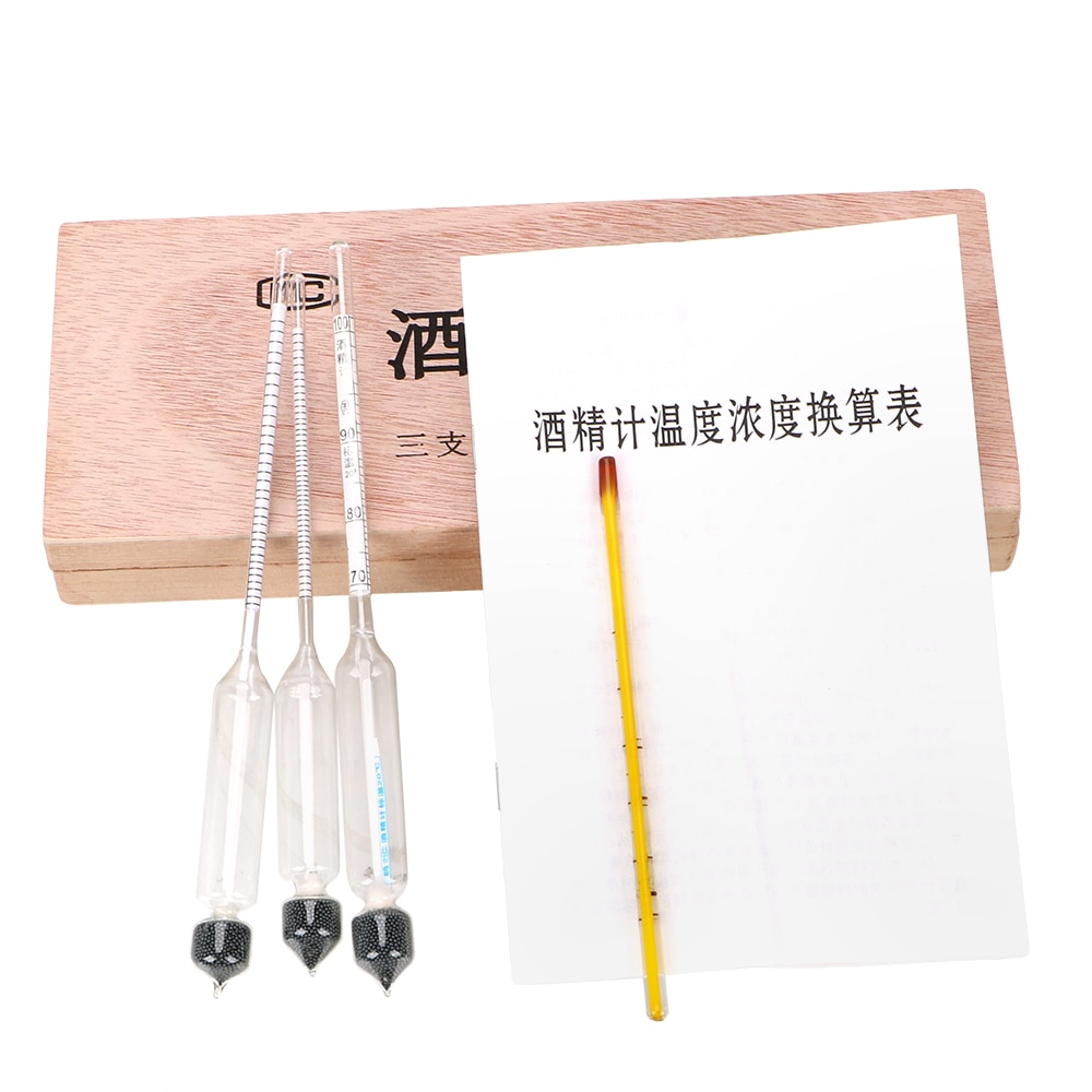 4 piece/set for Wine Alcohol 0-100% Alcoholometers Concentration Meter Breathalyzer Alcohol Tester