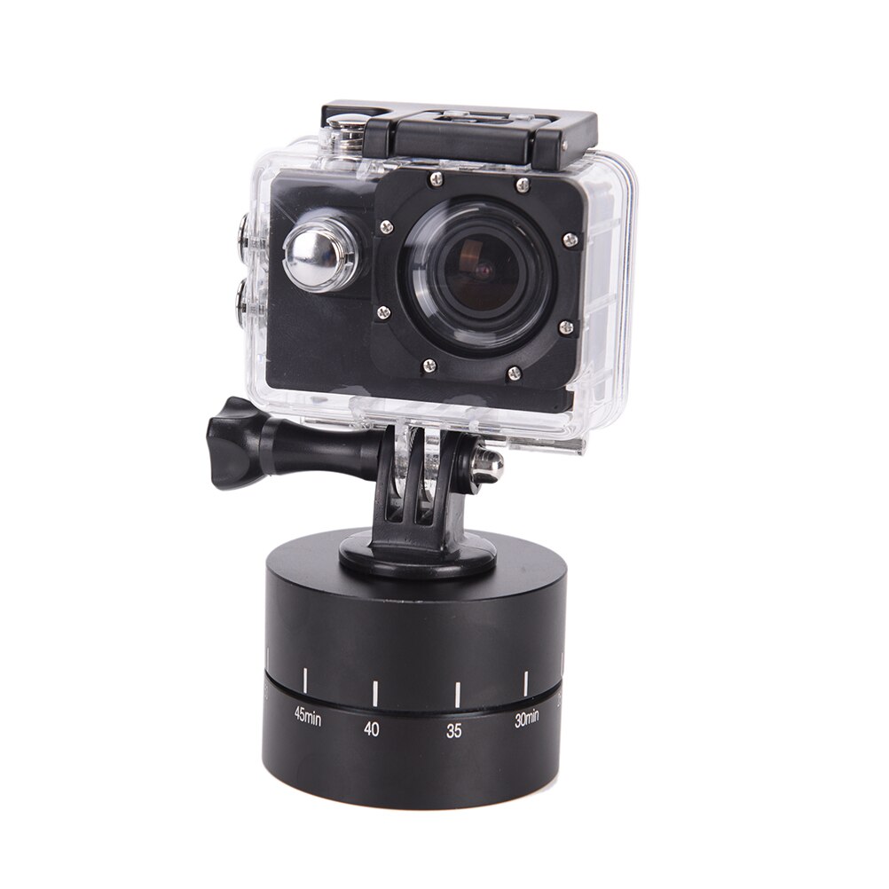 Base de cámara giratoria automática 360 grados, rótula de trípode 360, Timelapse giratorio para cámara Gopro SLR para Iphone