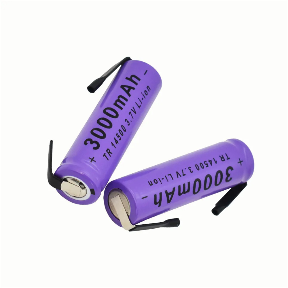 Linterna LED batería de litio recargable soldadura hoja de níquel batería 3,7 V 3000mAh ICR 14500