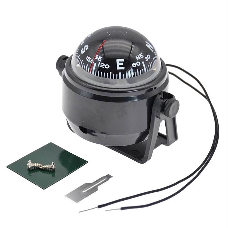 Boot Kompas Met Elektronische Led Licht Waterdicht Nautische Kompas Zee Draaibare Marine Voor Marine Navigatie Positionering