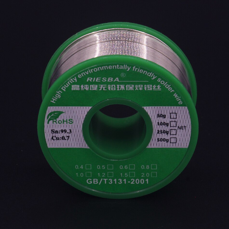 100g Lead-free Solder Wire 0.5-1.0mm Unleaded Lead Free Rosin Core for Electrical Solder RoHs
