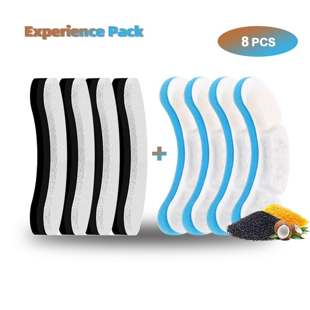 DownyPaws-Filtros de carbón activado para bebedero de mascotas, accesorio de repuesto para fuente de agua automático de gato, tipos WF050/WF060, por 4, 8 y 12 uds.: Experience Pack-8