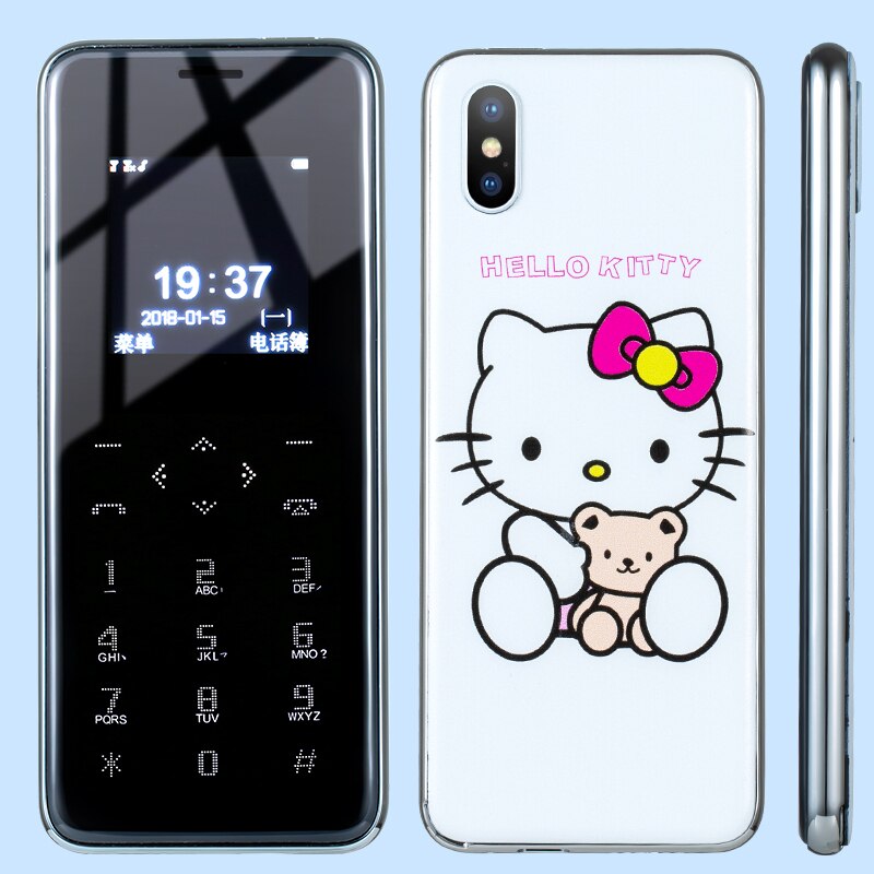 Luxe S8 Kleine Kaart Functie Mobiele Telefoons Met Metalen Body Bluetooth Dialer FM Mp3 Dual SIM mini telefoon celular Voor kinderen: Add 32GB TF Card / WHITE