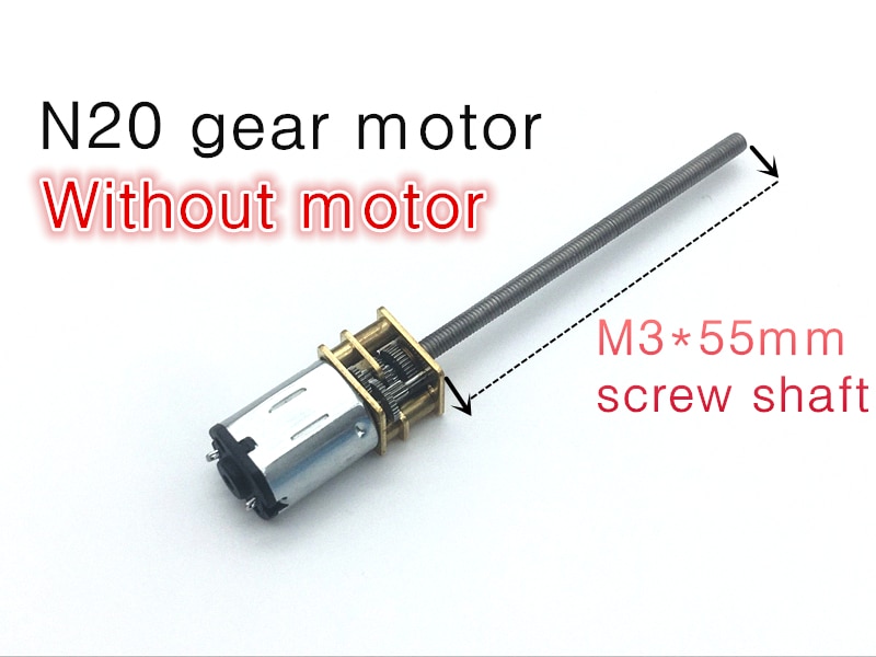 1PCS M3*55MM screw thread For n20 DC motor,Without motor