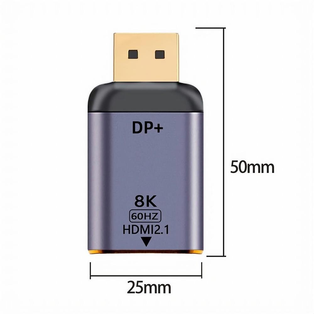 Displayport till hdmi-omvandlare, adapter, displayport 1.4 , källa till hdmi 2.1, 8k , 60hz uhd 4k , dp till hdmi-hane, skärm