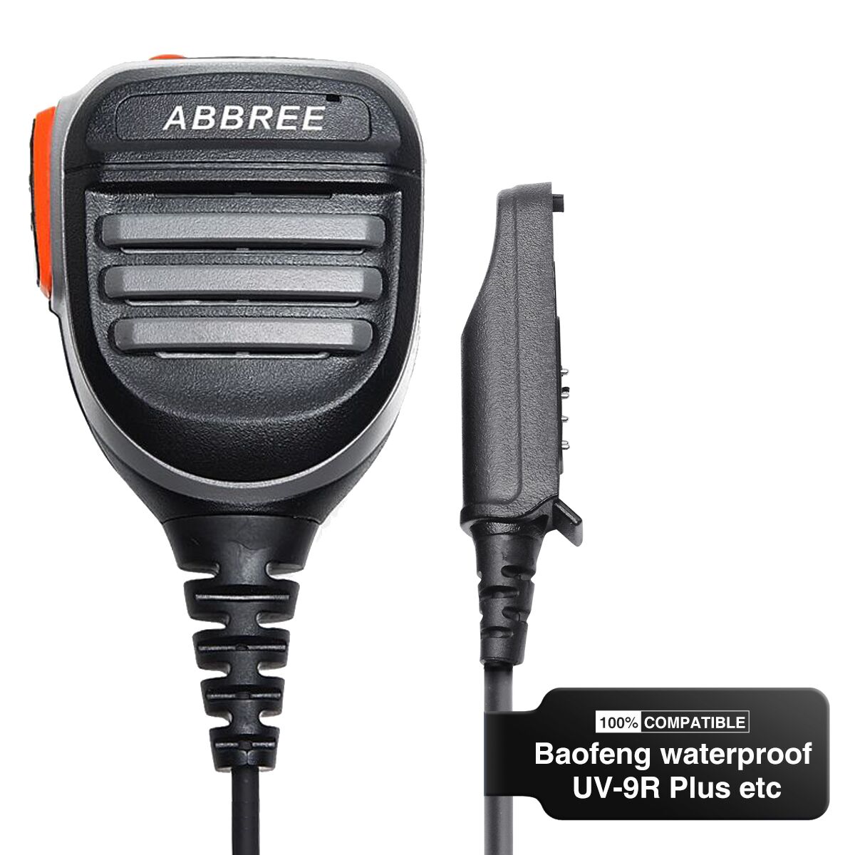 ABBREE AR-780 PTT Waterproof Speaker Mic For Baofeng Waterproof BF-9700 UV-9R Plus UV-XR Walkie Talkie Radio