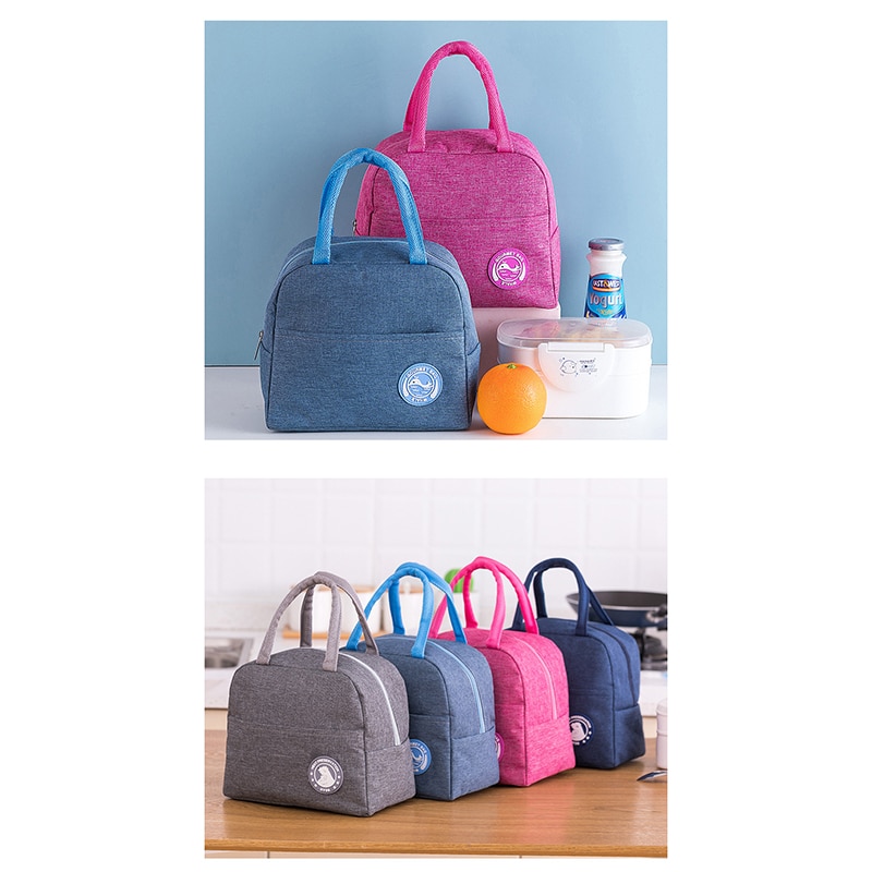 Bento Pouch Dinner Container School Food Storage Bags Portable Lunch Bag Thermal Insulated Lunch Box Tote Fresh Cooler Handbag