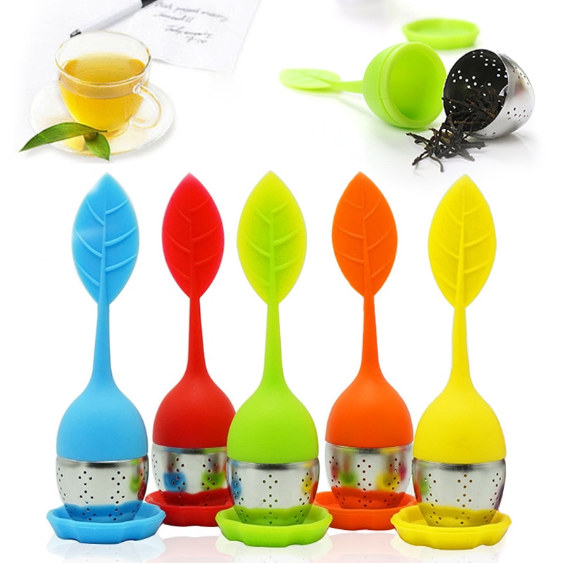 1Pc Silicone Thee-ei Veiligheid Theezakje Theezeefje Voor Thee Pot Cup Gebruik Leuke Mensen Vorm Thuis keuken Bar Thee Filter