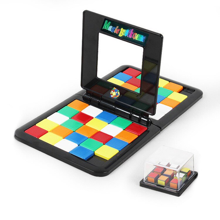 Cubo mágico de batalla de Color para niños, cubo deportivo interactivo para padres e hijos, juegos de escritorio, puzle, Juguetes: A