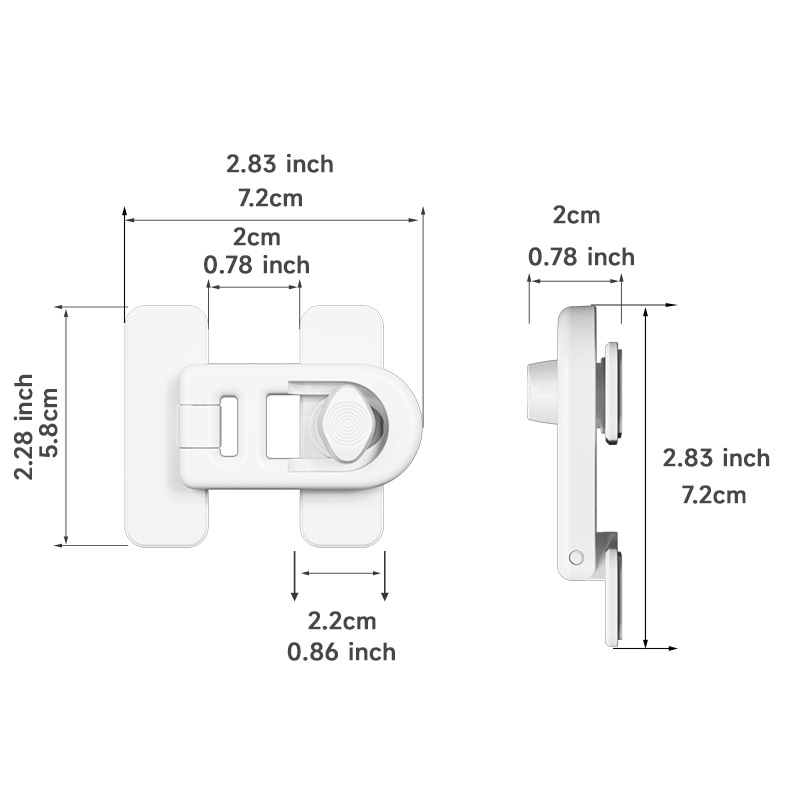 1 st kylskåpslås kyl-frys dörrlås småbarn barn barn ugnsskåp säkerhetslås för baby säkerhetslås