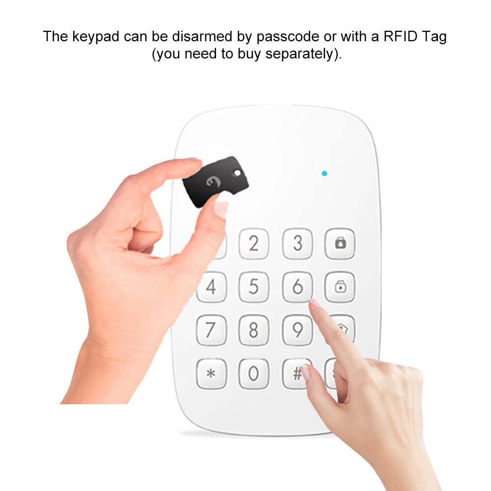 Etiger ES-K1A 433MHz Wireless Alarm System Keypad for Remotely Arm/Disarm Alarm Host Etiger ES-K1A Keyboard