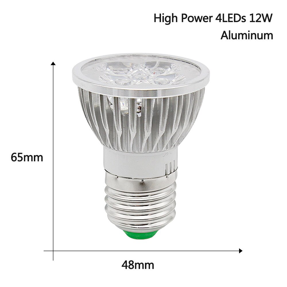 1 Pcs Volledige Spectrum E27 Led Grow Light 5W 6W 12W 15W 18W 25W smd 5730 2835 Led Spot Lamp Voor Greenhouse Bloeiende Planten: 12W High Power