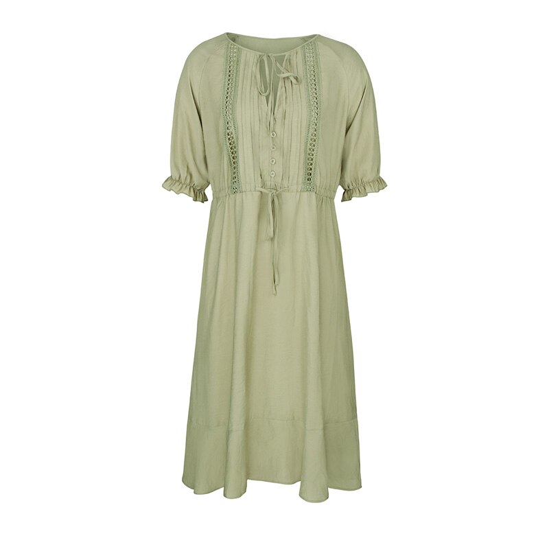 Button-Front Hollow Dress