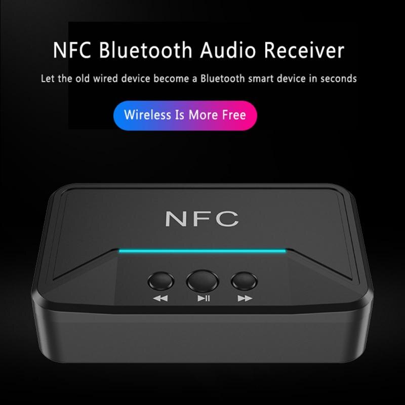 NFC Bluetooth 5.0 Receiver USB Play 3.5mm AUX RCA Jack A2DP Hifi Stereo Wireless Audio Music Adapter Auto On For Car Speaker