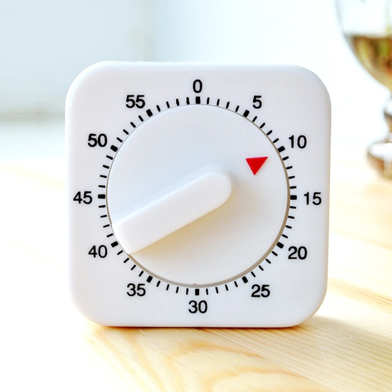 60 Minutes Square Mechanical Timer Switch Suitable For Timing Control Kitchen Timer Reminder Countdown Kitchenware Supplies P20