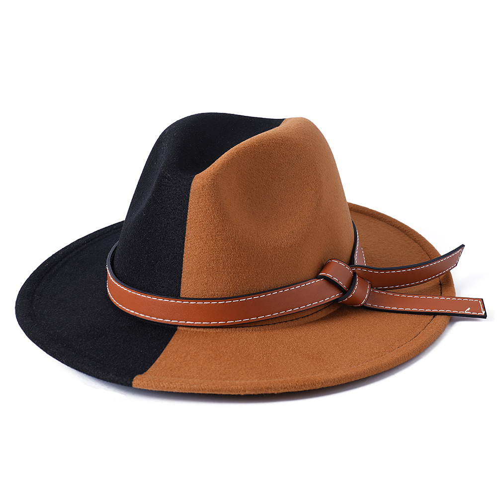 Fedora Hats For Women Patchwork Panama Dress Formal Wedding Women Hats Felted Jazz Hats Sombreros De Mujer: 03