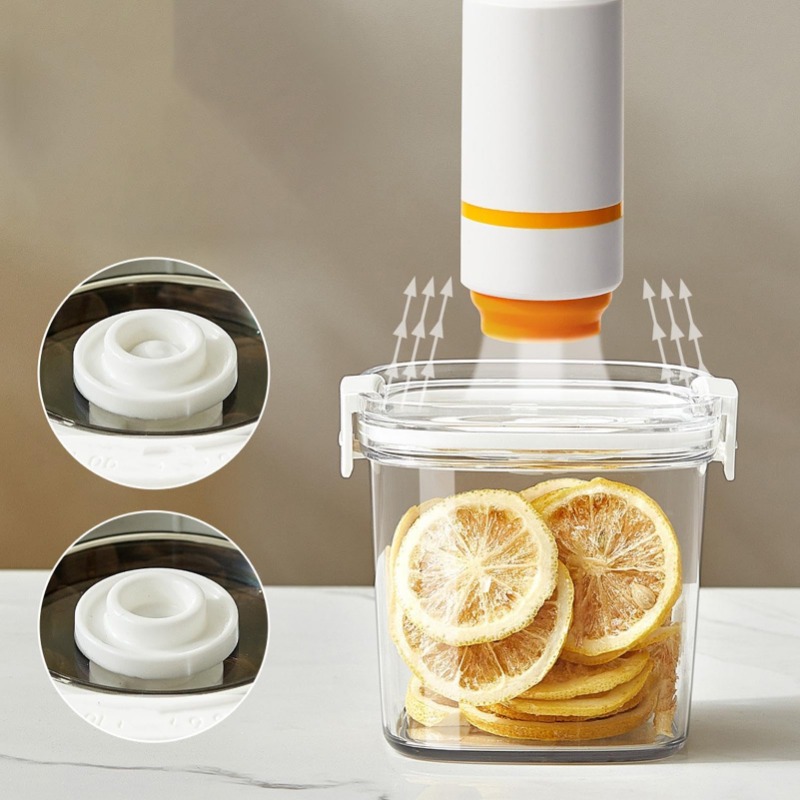 Vacuum Sealed Food Container Fresh-Keep Box Large Capacity Food Dispenser Transparent Storage Jars with Vacuum Pump Fruit Tank