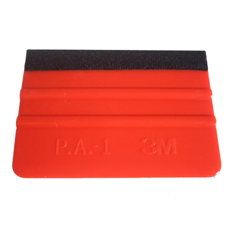 Vinyl Film Car Felt Edge Squeegee Scraper Auto Car Styling Window Tints Tool For Car Foil Square Scraping Maintenance Accessorie: Red