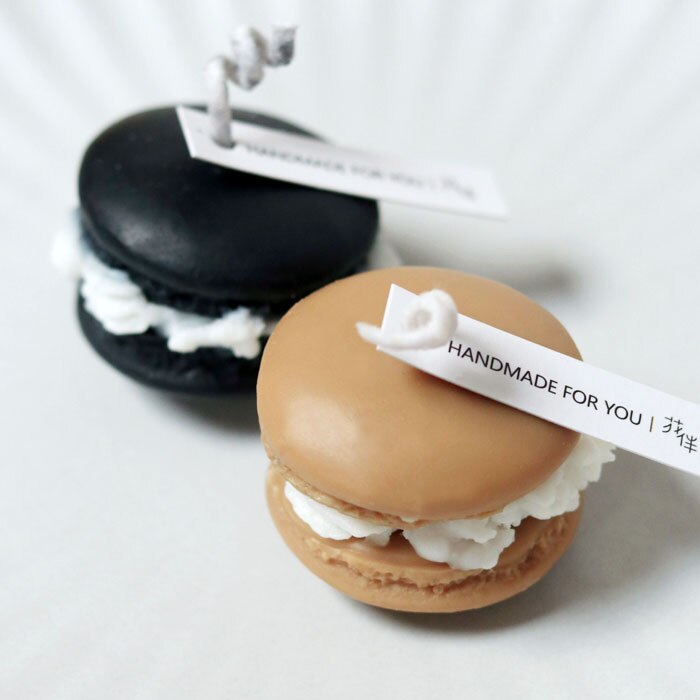 Bougies parfumées Macaron, gâteau , cire de soja, aromathérapie, décoration de maison, d'anniversaire et de mariage