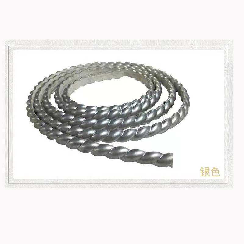 1M PVC decorative soft line wallpaper edge strip background wall molding line Room bathroom PVC decorative lines Furniture line: Silver / Width 1.2cm