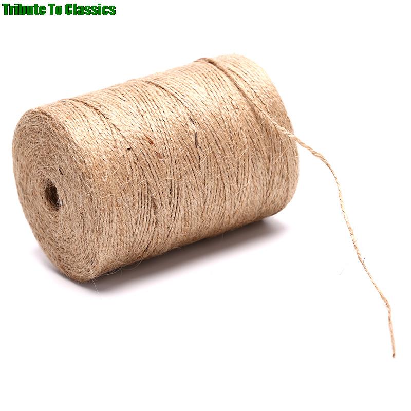 1Roll Natuurlijke Jute Touw Jute String Hennep Touw Party Wedding Wrapping Cords Discussie Diy Scrapbooking Bloemisten Craft Decor